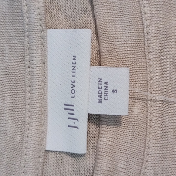 J.Jill Nwt Tan linen tie  top 💙💙💙 - Picture 3 of 8